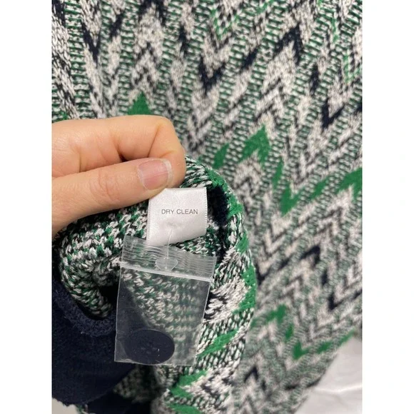 Vintage Pendleton Silk Cotton Cardigan M Chevron Grandpacore Heritage Luxury - Picture 6 of 8